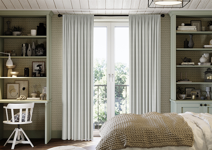 Akoya Faux Silk, Lustre Pure Silver - Made to Measure Curtains - Image 3